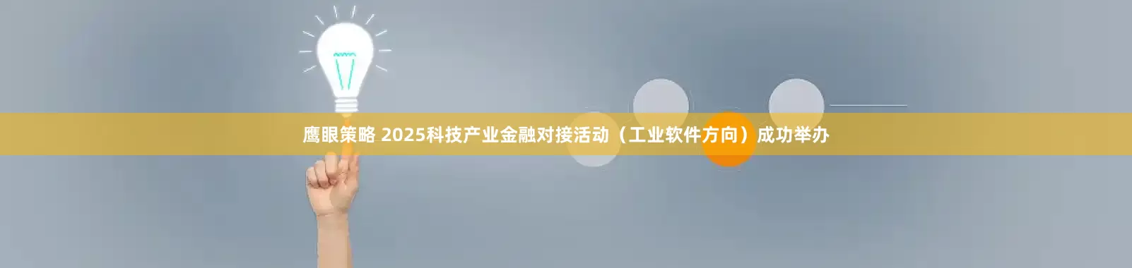 鹰眼策略 2025科技产业金融对接活动（工业软件方向）成功举办