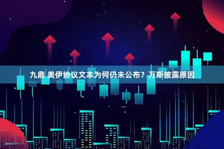 九鼎 美伊协议文本为何仍未公布？万斯披露原因